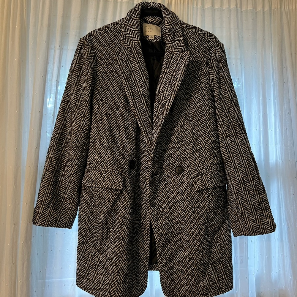 A New Day Target Herringbone Winter Blazer Oversized Coat